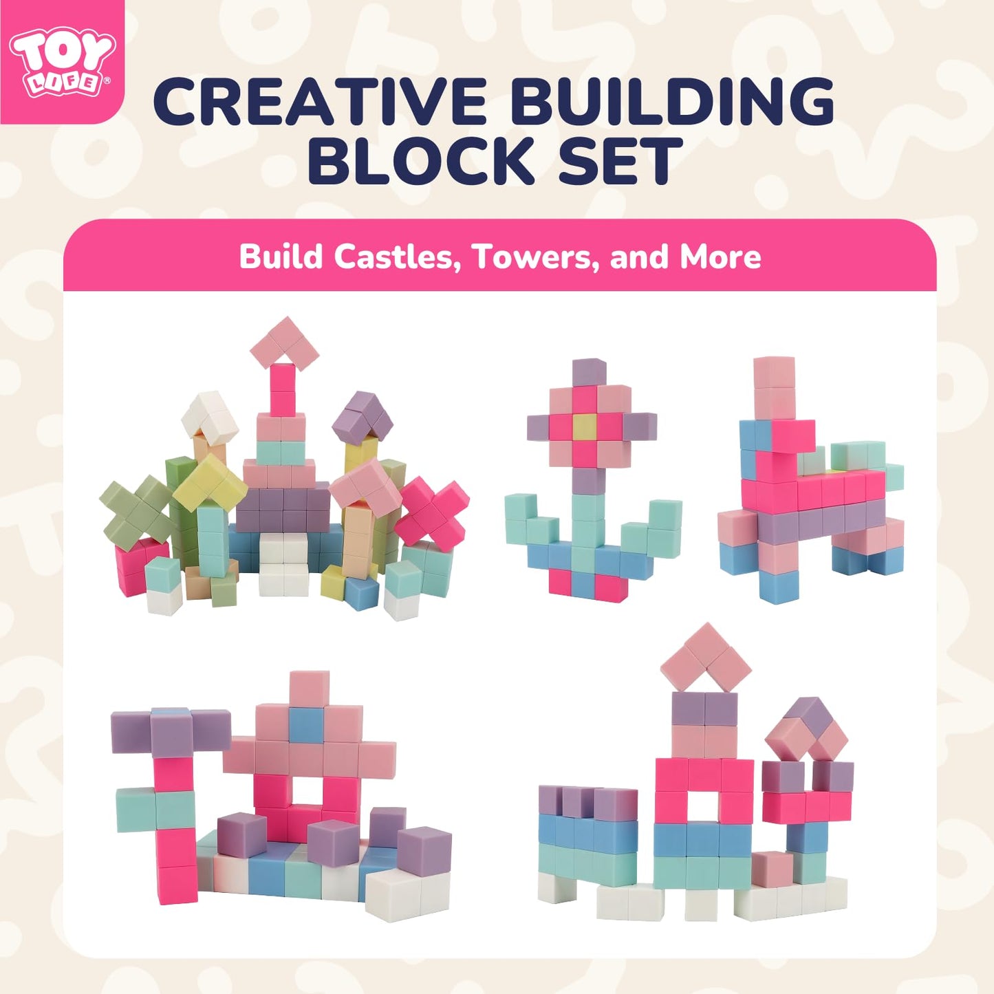 Toy Life 104 Pcs Magnetic Blocks For Kids Ages 3-5, Magnet Building Blocks For Toddlers, Magnetic Blocks For Kids Ages 4-8 Girls