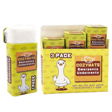 Cozymate 3 Pairs Emergency Underpants In A Can Instant Underwear Travel Out Emergency Underpants In Compact Tin Container White Elephant Gift Exchange Great Funny Gag Gifts For Men Women