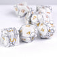 UDIXI Howlite Stone Dice Set D&D 7PCS Gemstone Dice Polyhedral DND Dice with Gift Case for Dungeons and Dragons Role Playing Gam