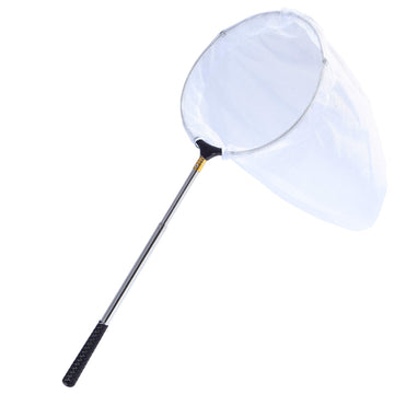 Rngeo Telescopic Butterfly Net, Stainless Steel Extendable Fishing, 15 In - 70 In Insect Toy Nets For Kids And Family (Silver)
