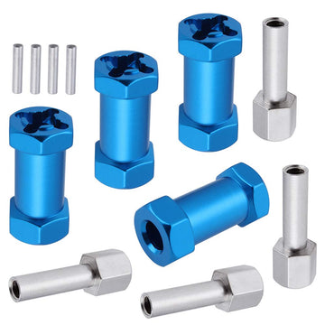 4-Pack Hobbypark Rc Wheel Spacers 12Mm Hex Drive Hubs Combiner Coupler Aluminum 25Mm Offset Extension For 1/10 Rc Crawler Car Pa