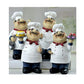 Smanta Chef Ramen Noodles Figurines Decorative Cooking Chef Collectible Housewarming Gifts Statues For Counter Top Restaurant Cafe Tabletop Kitchen Decor