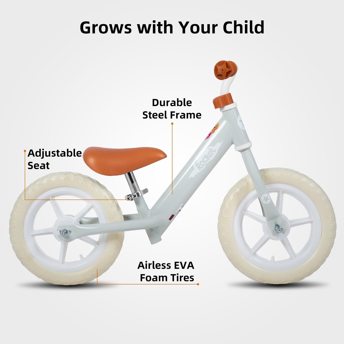 Joystar Toddler Balance Bike For 2 Year Old, Ages 18Months-3 Years Old Boys And Girls - 12 Inch Push Bike With Adjustable Handlebar And Seat, Lightweight Gift Bike