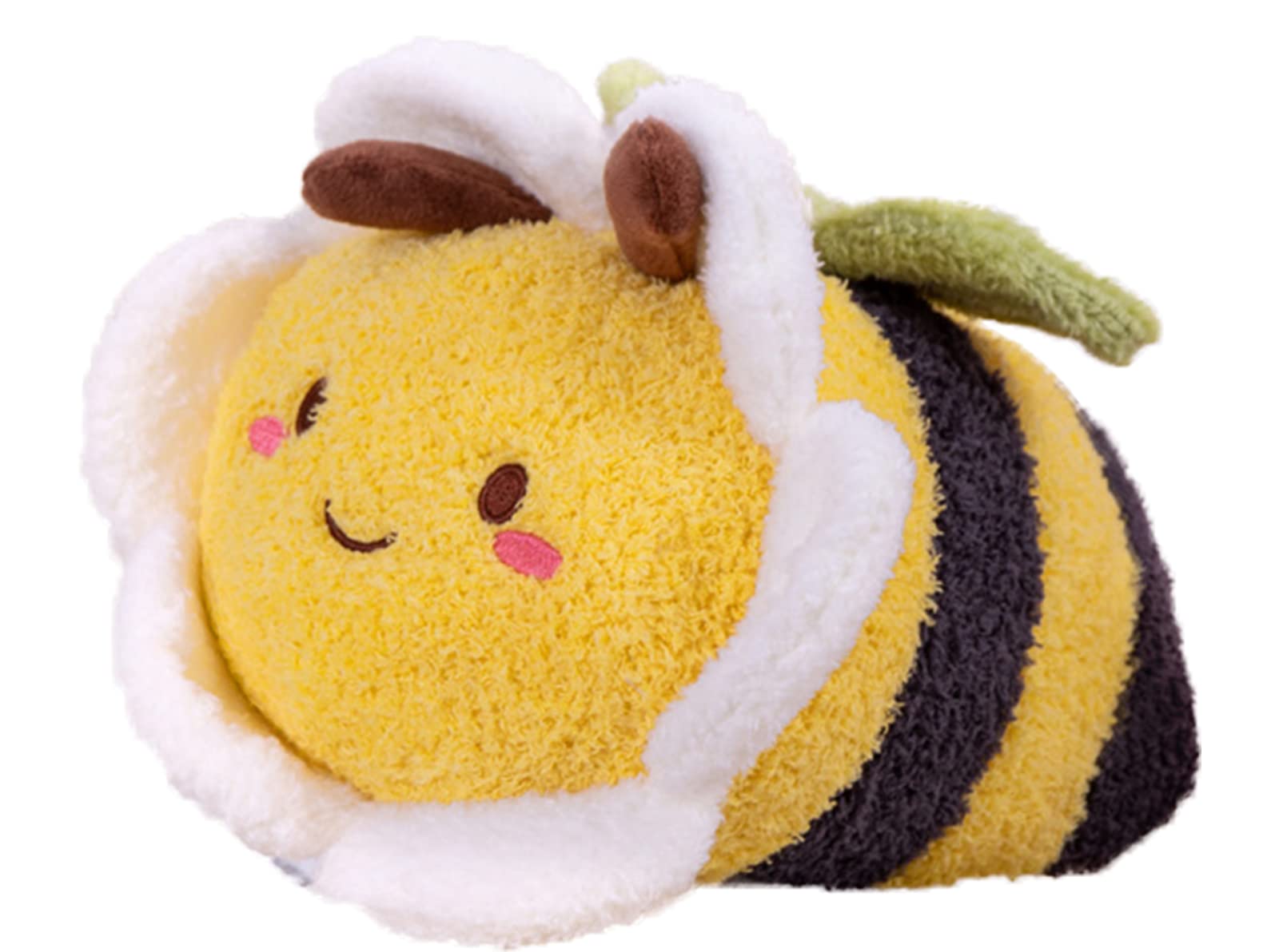 13.9 Inch Fuzzy Flower Bumblebee Stuffed Animal Honey Bee Pulshies with Flower Face and Wings Cuddly Bumble Bee Plush Toy Honeybee Anime Gifts for Kids And Lovers Birthday  Valentines  Christmas...