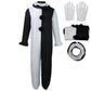 Moalioi Art The Clown Costume Cosplay Halloween Bodysuit The Killer Clown Cosplay Costume Mask Full Set (Jumpsuit, X-Small)