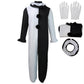 Moalioi Art The Clown Costume Cosplay Halloween Bodysuit The Killer Clown Cosplay Costume Mask Full Set (Jumpsuit, Small)