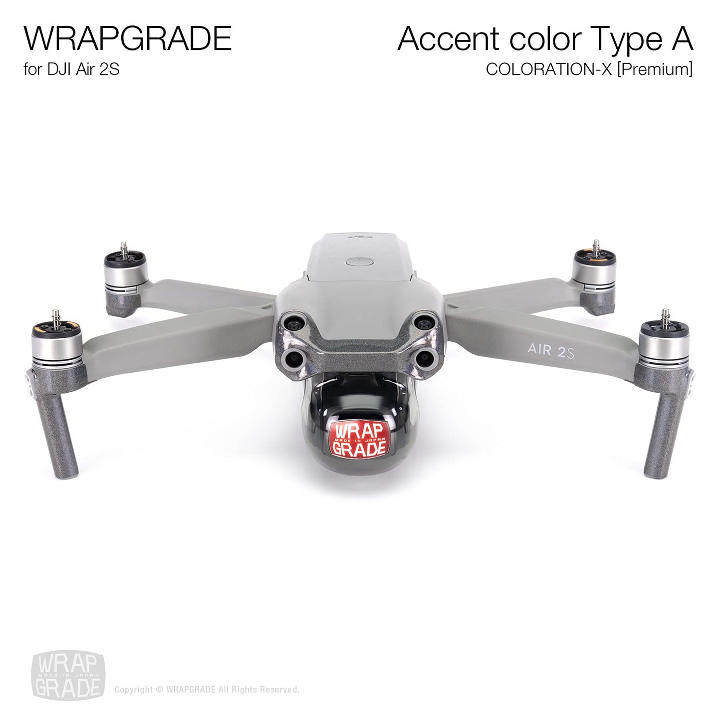 Wrapgrade Skin Compatible With Dji Air 2S | Accent Color A (Coloration-X)