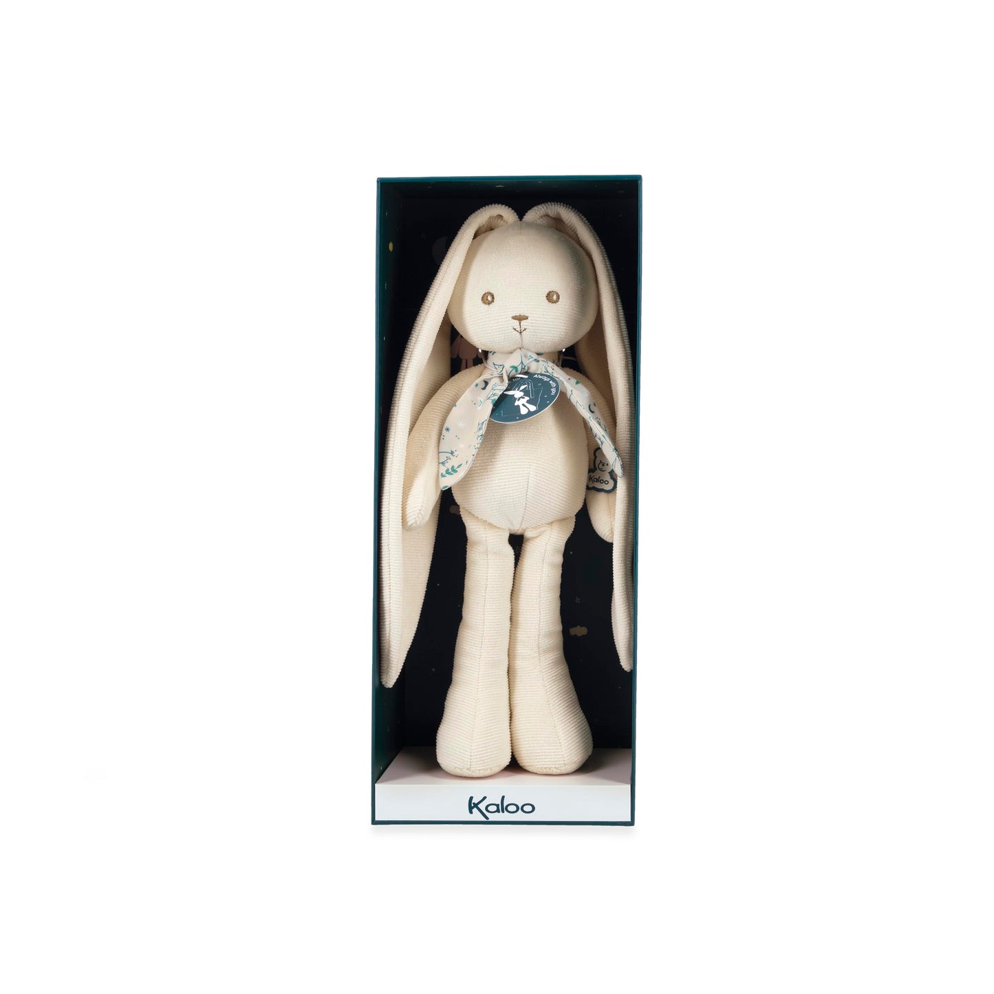 Kaloo Lapinoo My First Friend Corduroy Rabbit - Machine Washable - 10    Tall in Gift Box - Cream Ages 0+ - K969942