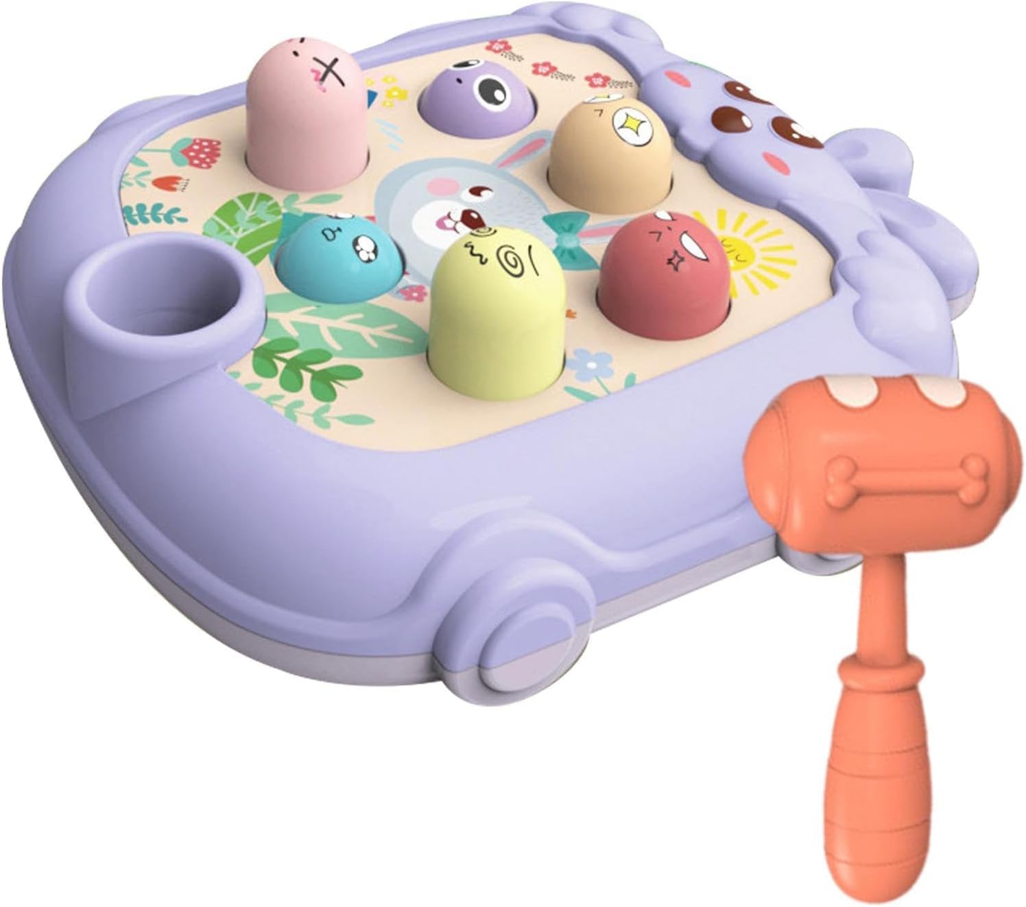 Befunky Whack Game Mole  Interactive Fidget Toy And Game For Toddler | Cartoon Bunny Design Hammering And Pounding Toys With Ha