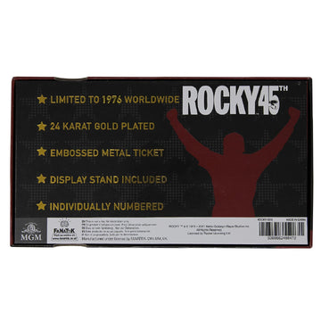 Fanattik Rocky 45Th Anniversary Limited Edition 24K Gold Plated Ticket