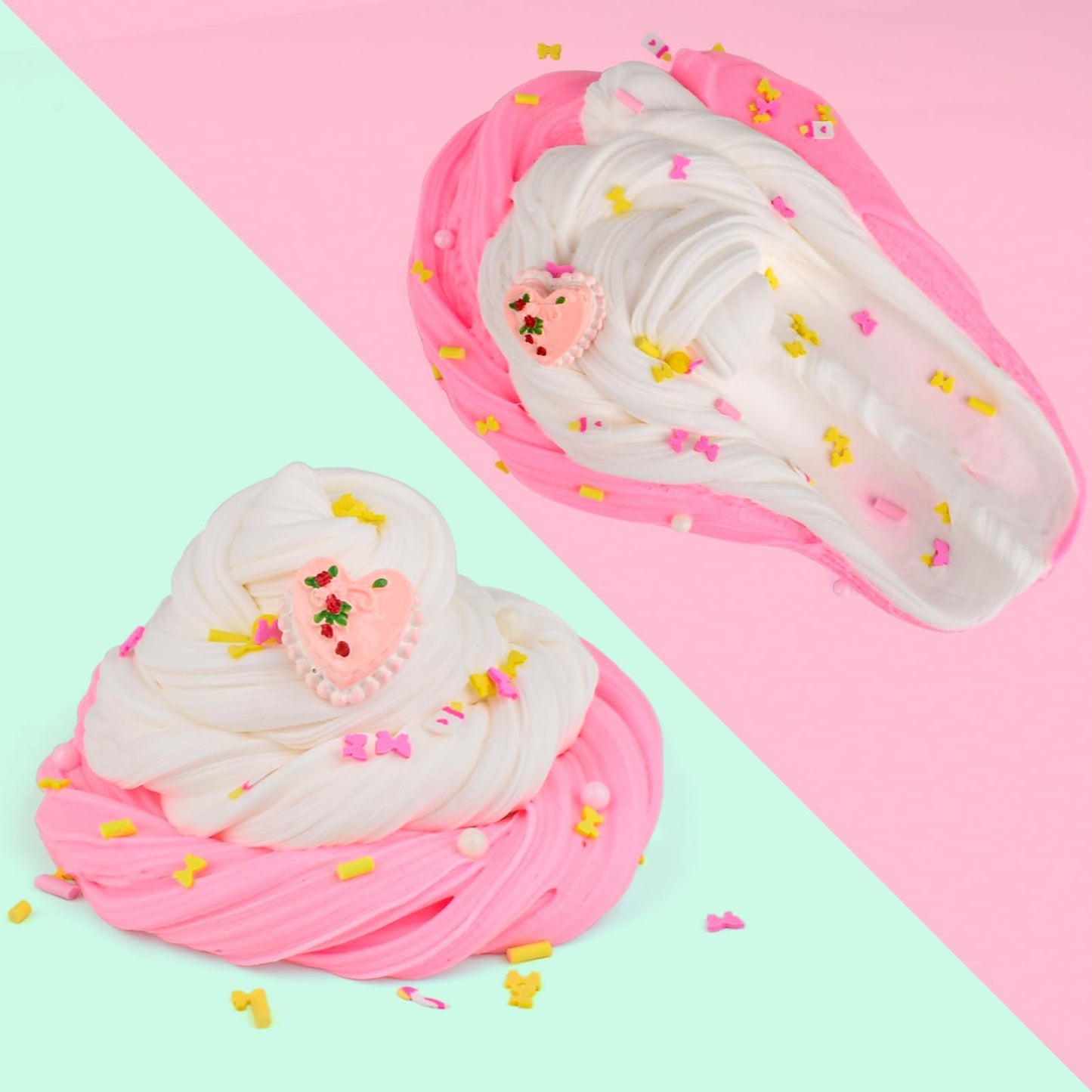 Butter Slime Kit for Kids - Super Soft  Non-Sticky  Scented Pink Cake Slime - Perfect Party Favors for Girls & Boys (7OZ 200ML)