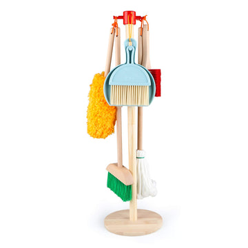 Fopnets Kids Cleaning Set Toys 7 Piece Cleaning Toys For Toddlers Pretend Play Cleaning Tools For Kids Wooden Detachable Houseke