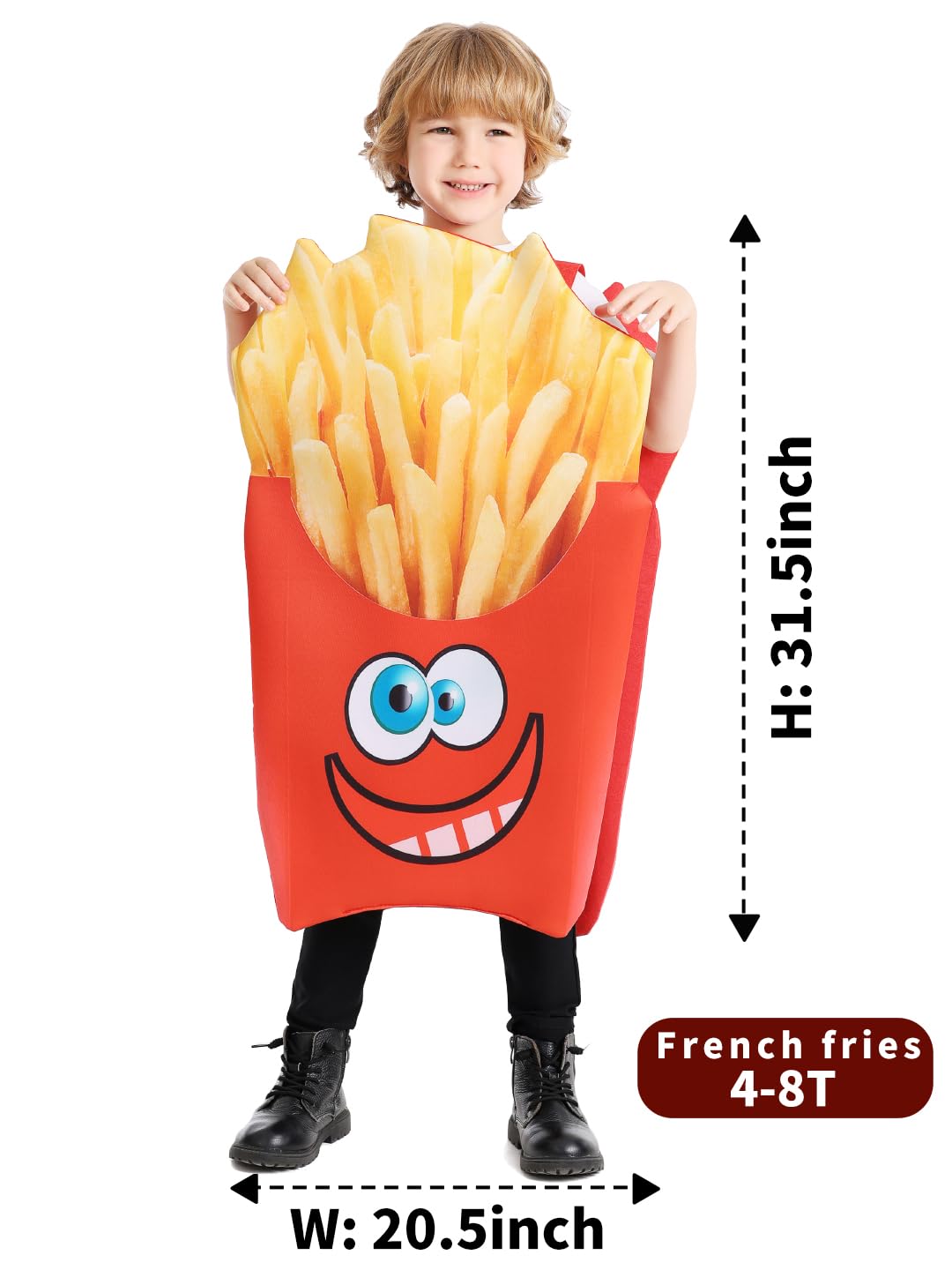 Seasons Halloween Costume Children Hamburg Costume French Fries Costume (French Fries Costume4-8T),Red,Medium