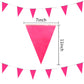 Lybutty 100 Feet Pink Pennant Banners Flags String Hanging Triangle Bunting Flags,Party Decorations For Grand Opening,Kids Birth
