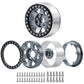 4PCS Aluminum Alloy 1.9'' Beadlock Wheel Rims& Rubber Tires for RC Wraith TRX-4 Axial SCX10 90046 90048 Redcat D90 CC01 axial rr