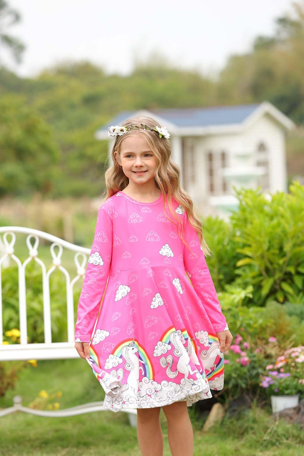 Bow Dream Cute Girl Dress And Matching American Girl Doll Clothes Accessories For Girls Dresses Size 140