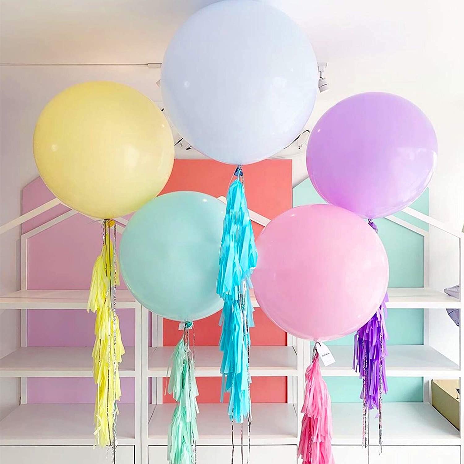 30Pcs Pastel Balloons 18 Inch Large Pastel Balloons Big Round Pastel Jumbo Latex Balloons For Easter Birthday Wedding Baby Shower Decorations