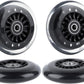 Aowish Ride On Swing Twist Wiggle Car Polyurethane Replacement Wheels W/Bearings Abec-9 (2 Front Wheels With Convex Hub, 2 Rear Wheels With Concave Hub) (Black)