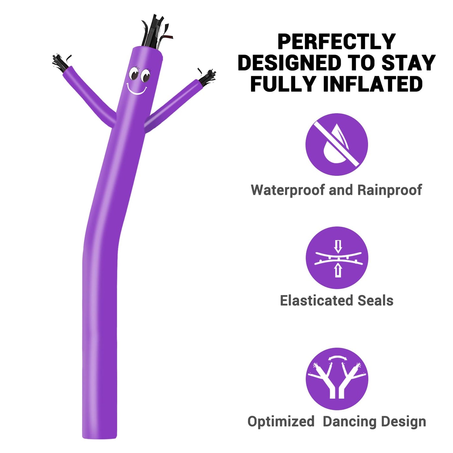 Mounto 20Ft 18Inch Fly Puppet Dancer Tube Man Fly Guy Puppet Dancer (Purple)
