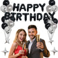 Naninuneno 14Th Black Silver Birthday Party Decorations For Boys Girls, Happy 14 Birthday Party Supplies With Black Happy Birthd