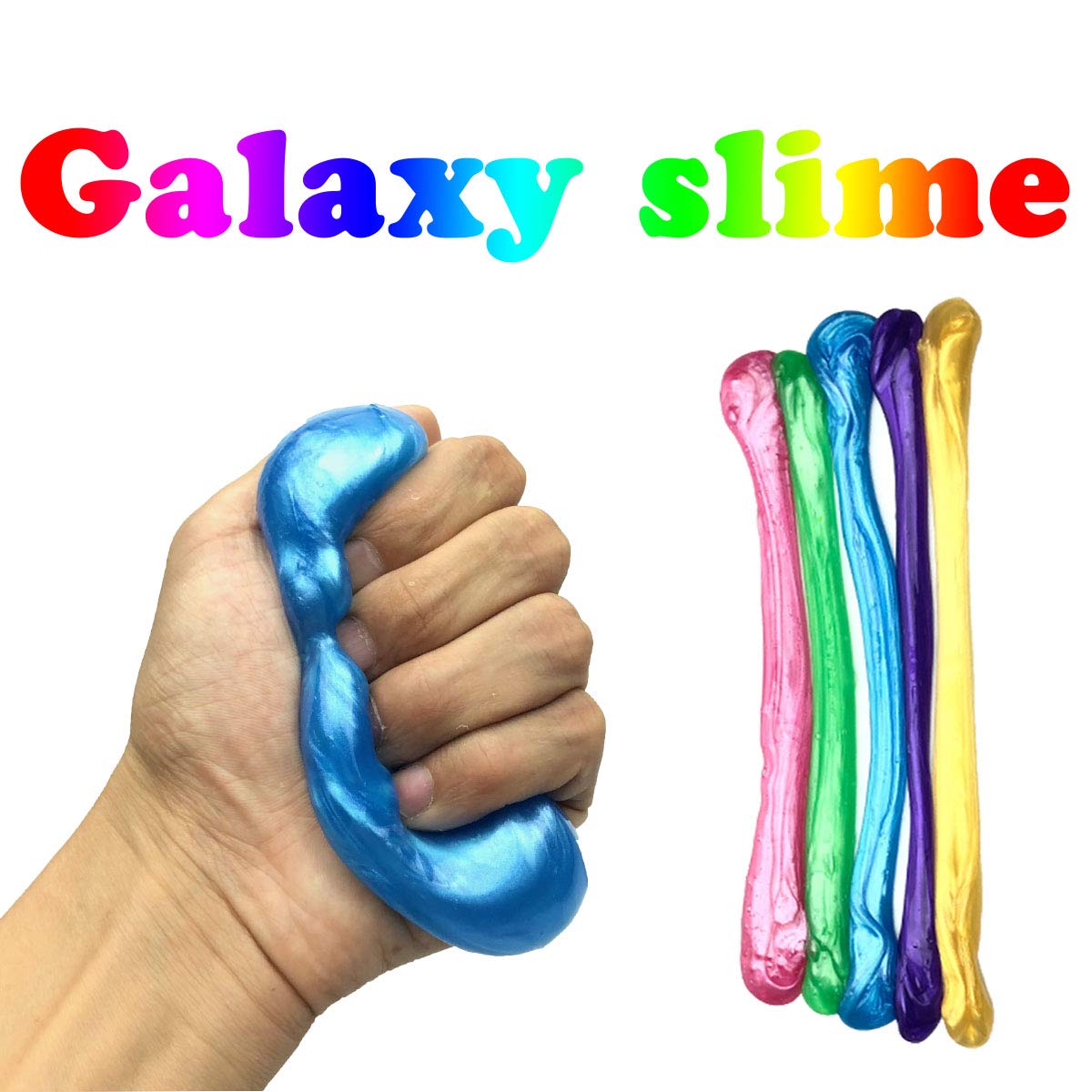 QINGQIU 5 Colors Slime Eggs Easter Egg Toys for Kids Boys Girls Easter Basket Stuffers Fillers Gifts Party Favors