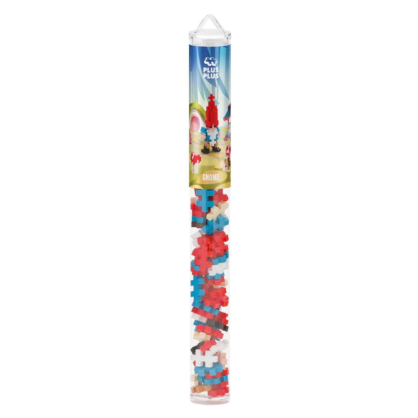 Plus Plus 3D Puzzle Cryptid Construction Building Block Set, Fun Fantasy Figures Stem Toys For Kids, 70 Interlocking Pieces - Gnome Mini Maker Tube