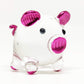 Sansukjai Pig Miniature Figurines Animals Hand Painted Blown Glass Art Collectible Gift Decorate, V1 (Clear Pink Pearl)
