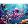 1000 Piece Ocean Life Jigsaw Puzzle For Adults & Families - Mesmerizing Underwater World With Glowing Octopus & Tropical Fish, C