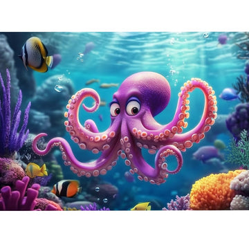 1000 Piece Ocean Life Jigsaw Puzzle For Adults & Families - Mesmerizing Underwater World With Glowing Octopus & Tropical Fish, C