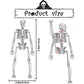 DULEFUN 6pcs Small Skeleton Figurines 6 Inch Mini Plastic Skeletons for Craft Halloween Hanging D  cor Poseable Skeleton Toys Pa