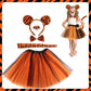 Luxtacular Tiger Costume Set Tiger Accessories Ears Headband Nose Bow Tie Tail Tutu For Women Men Cosplay Birthday Halloween Chr