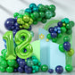Toniful 40 Inch Large Green Numbers Balloons Number 18 Digital 18 Helium Balloons, Foil Mylar Big Number Balloons For Birthday P