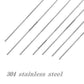 Ltvystore 20Pcs 304 Stainless Steel 1.2 x 450mm Z Push Rods Parts &20Pcs Nylon Control Horns 21x10 mm Compatible for RC Airplane