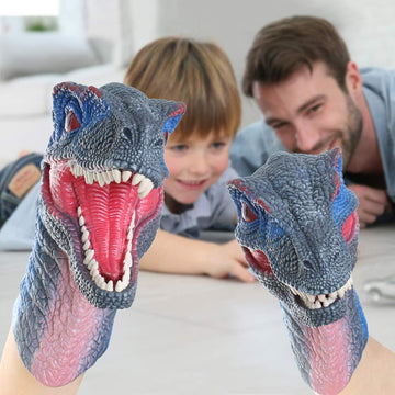 Gemini&Genius Dinosaur Toys Velociraptor Dinosaur Hand Puppets Role Play Gift Toy And Party Supplies For Kids