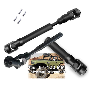 2Pcs Rc Drive Shaft 87-122Mm For 1/10 Scx10,Scx10-Ii Rtr,(87-122Mm)