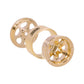 INJORA 1.0 Brass Beadlock Wheel -4.7mm Offset Rim for 1/24 1/18 RC Crawler SCX24 FCX24 TRX4M Ascent18 Upgrade(W1011)