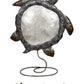 White Elegance Turtle Stand 9x12 - Metal & Capiz Art
