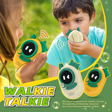 Walkie Talkies For Kids 2Pack Birthday Gift For Boys Girls 3 4 5 6 7 8 Year Old With Wearable Lanyard & Wrist For Outdoor Campin