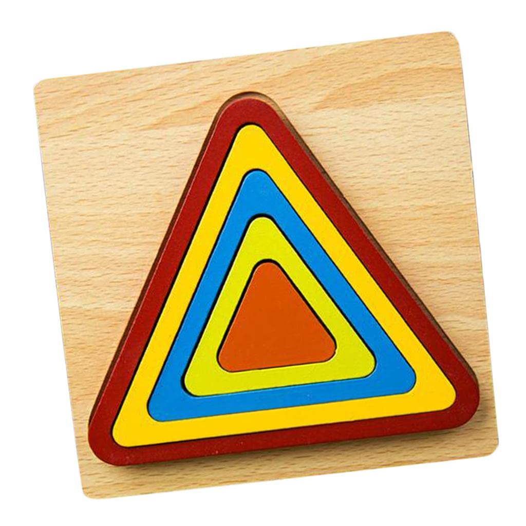 CALANDIS?Geometric Jigsaw Puzzle Kids Preschool Educational Toy Gift Triangle | Preschool Toys & Pretend Play