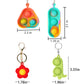 Cucue Simple Fidget Pop Toys - Portable, Calming Sensory Hand Toys For Fun & Stress Relief - Soft & Flexible Silicone Materials Keychain - Durable Poppers For Kids & Adults