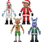 Funko Action Figure: Fnaf Friday Night At Freddy 'S Holiday Bundle Includes Snow Chica, Elf Bonnie, Gingerbread Foxy, Santa Fred