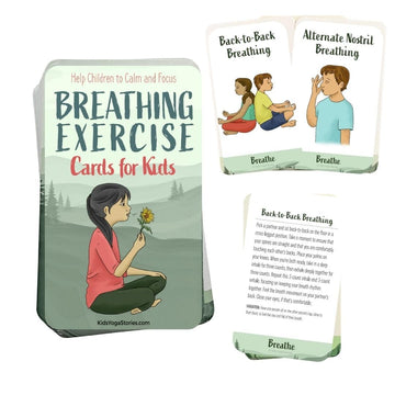 Breathing Exercise Cards For Kids - For Classroom, Calm Down Corner Kit, Sensory Room, School Counselor Supplies, Social Emotion