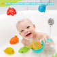 Toddler Bath Toys for Babies  26 Pcs Mold Free Bathtub Toys with Fishing Rod Floating Boats Spoons Bucket No Hole Sea Animals and Storage Bag  Water Table Pool Toys for Toddlers and Kids