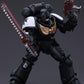 Joytoy Warhammer 40K Genuine License 1:18 Action Figure, Space Marines Black Templars Outriders Brother Valtus, 4.96 Inch Collec