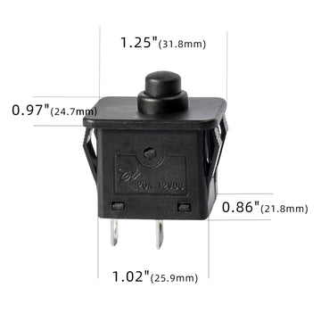 2 Pcs 12Volt 6Volt 2Pin Plunger Type Power Wheel Foot Pedal Switch Accelerator Gas Pedal For Kids Ride On Car, Kids Electric Car