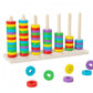 Zoomella HandEye Coordination Hoop Toss Educational Toy Early Learning Wooden Hoop Toss Toy Smooth Fine Motor Skills, Challenge