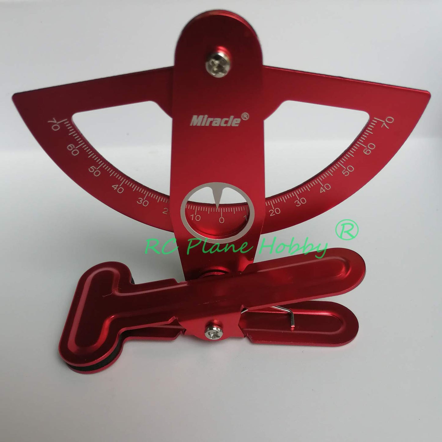 RC Plane Hobby Throw Meter for RC Models, Anodized Aluminum, Red, Model K-012-A
