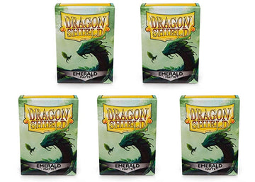 5 Packs Dragon Shield Matte Emerald Standard Size 100 Ct Card Sleeves Value Bundle!