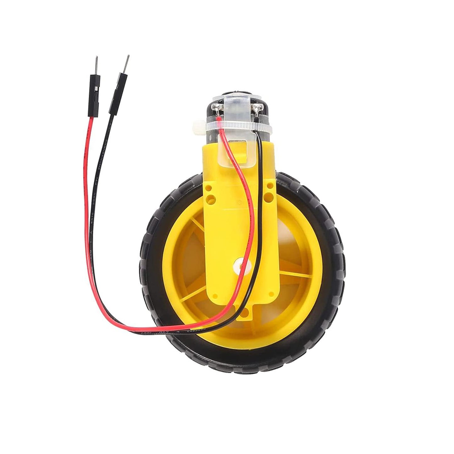 AEDIKO 4 Sets TT Motor DC 3-6V Gearbox Motor Dual Shaft 200RPM Ratio 1:48 Motor with Tire Wheel Kit for Arduino DIY Smart Car Ro
