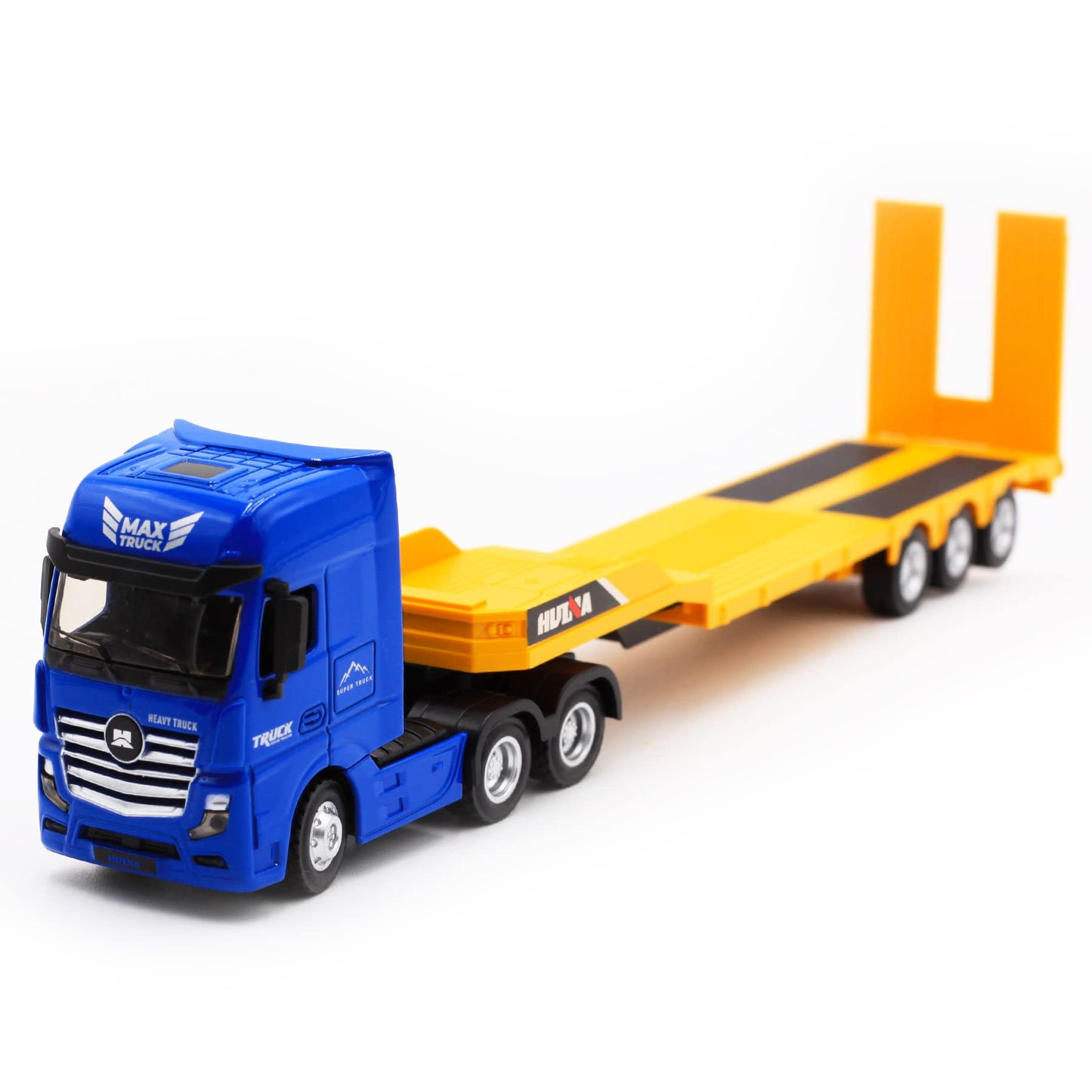Qcar Flat Trailer Truck Vehicles Toys,1:50 Scale Diecast Site Trailer Truck, Toy Trucks For Kids
